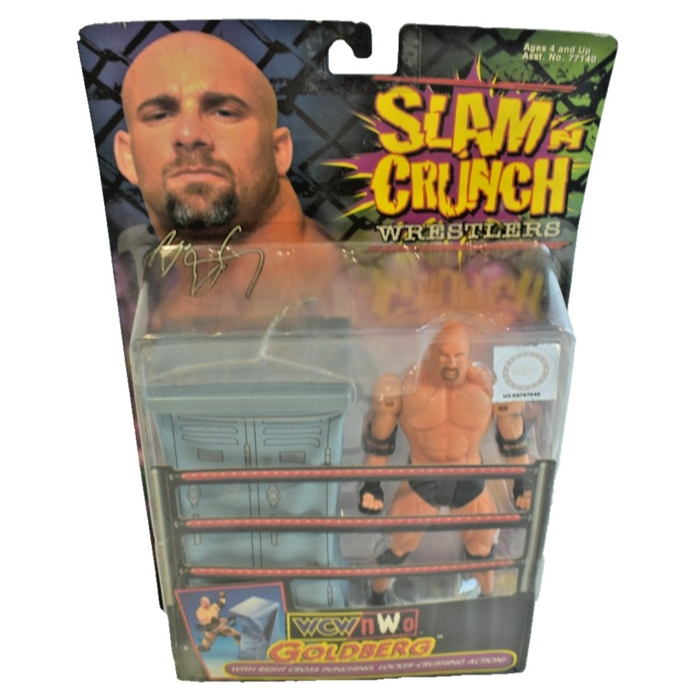 Goldberg Action Figure Slam N Crunch Crushing Locker WCW NWO 1999 Official NIB